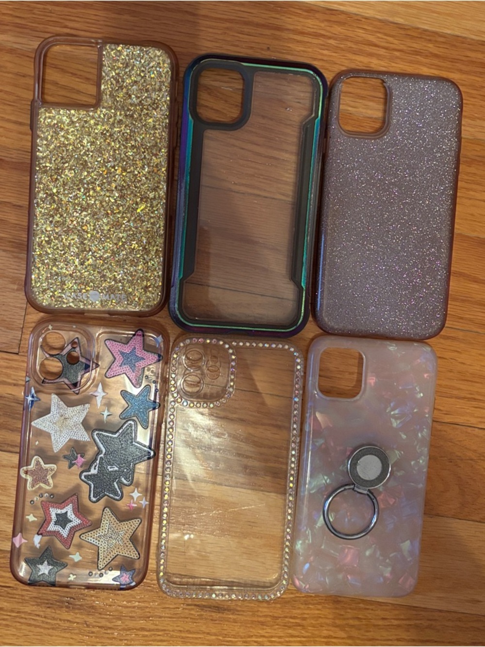 Clear and Glitter Assorted iPhone 11 Case Bundle - Pink/Gold/Iridiscent